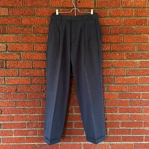 NWT Navy Blue Duck Head 32x32 Pleat Front Pants